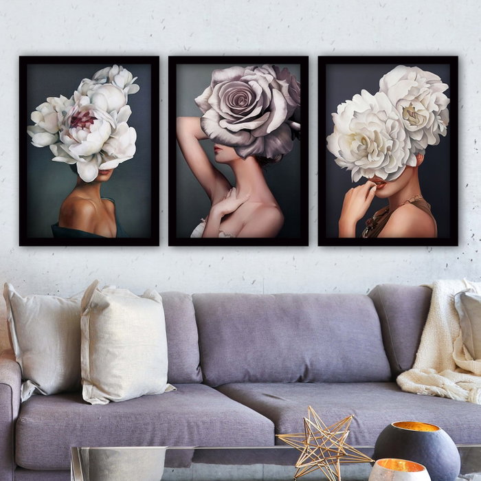 Wallity Cuadro Decorativo Enmarcado Desconocido (3 Piezas) Wallity Cuadro Decorativo Enmarcado Desconocido (3 Piezas)